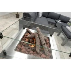 Garden Impressions Cozy Living Gas Vuurtafel Faro 60x60cm- Grey -BBQ En Tuin Verkoop 1854368142 0104