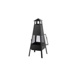 Beliani Vuurkorf Voor Hout YASUR - Zwart Staal -BBQ En Tuin Verkoop 1977263972 0103