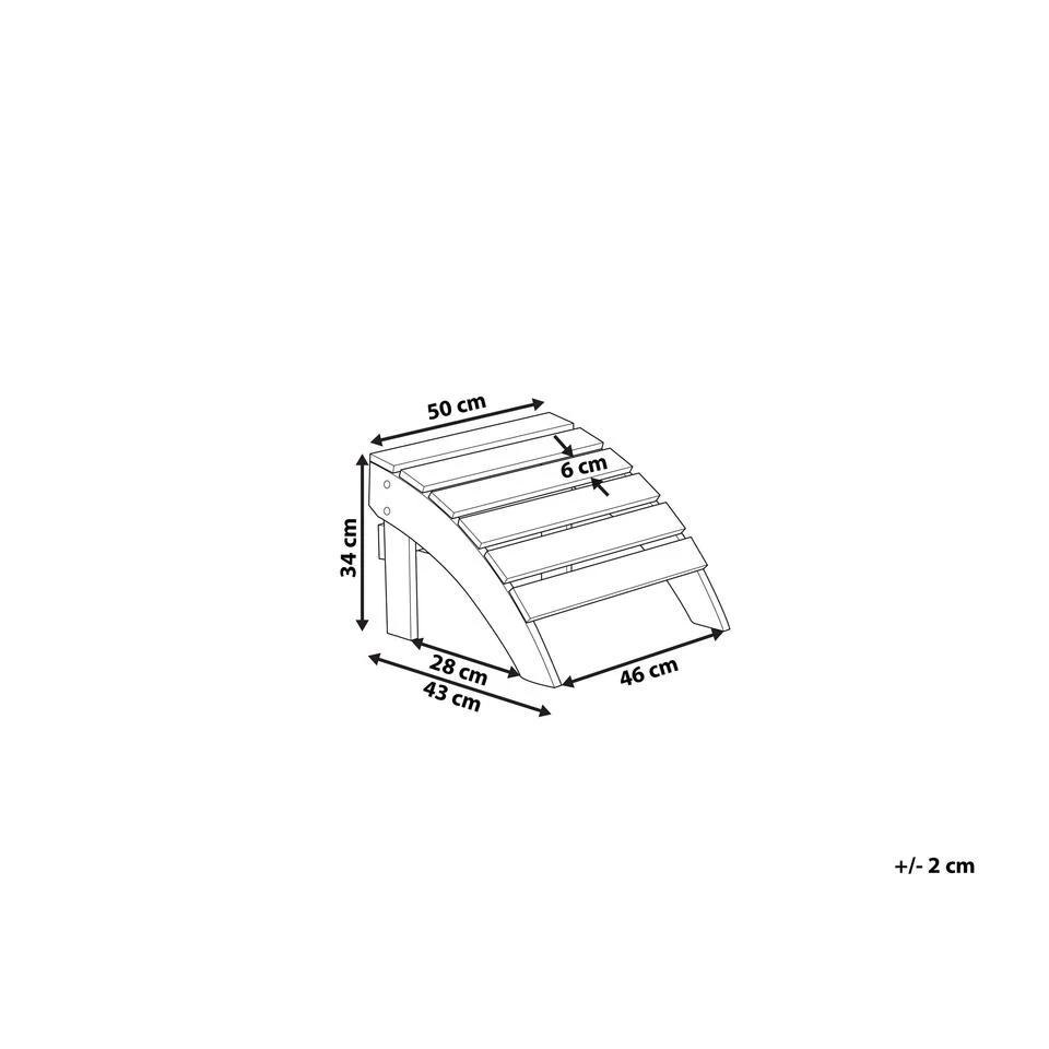 Beliani Voetenbankje ADIRONDACK - Rood Kunsthout 3 Beliani Voetenbankje ADIRONDACK - Rood Kunsthout - Image 3