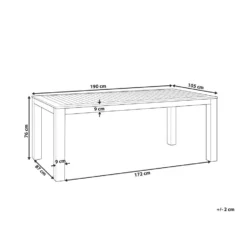 Beliani Eettafel MONSANO - Lichte Houtkleur Eucalyptushout -BBQ En Tuin Verkoop 20bb13128ce947cbbfaf6e8e83460a48