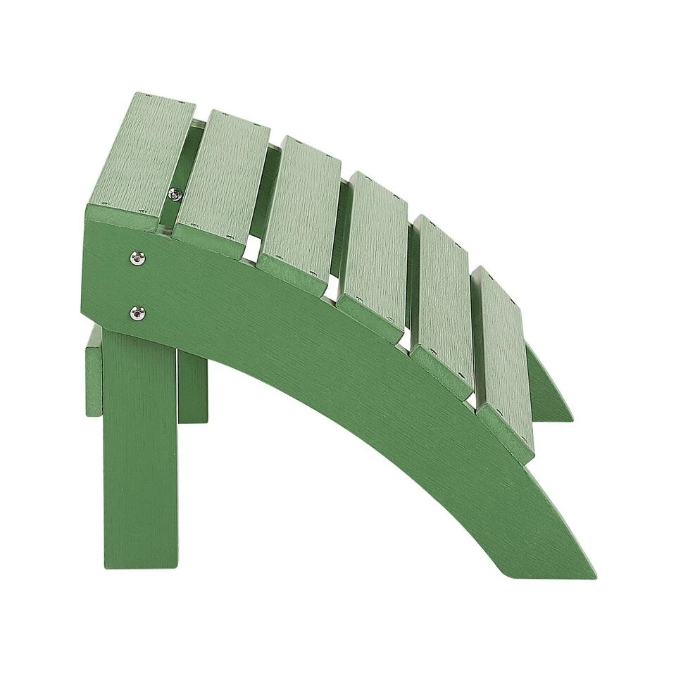 Beliani Voetenbankje ADIRONDACK - Groen Kunsthout 4 Beliani Voetenbankje ADIRONDACK - Groen Kunsthout - Image 4