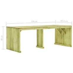 VidaXL Tuintafel 220x101,5x80 Cm Geïmpregneerd Grenenhout -BBQ En Tuin Verkoop 211966d0280c44069c5fdf992fe0fa8c