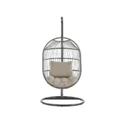 Beliani Hangstoel ALBA - Zwart Pe Rotan 6 Beliani Hangstoel ALBA - Zwart Pe Rotan -BBQ En Tuin Verkoop 271472dcb940475fb0a70c6c385fb322