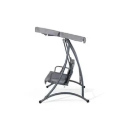 Beliani Schommelbank TEMPLE - Grijs Polyester -BBQ En Tuin Verkoop 2971f8da568d4ff79c32d700b35c5e55