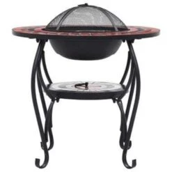 VidaXL Vuurtafel Mozaïek 68 Cm Keramiek Terracottakleurig En Wit -BBQ En Tuin Verkoop 32b95f37ef3d4f0ab0101a46da1f3e37