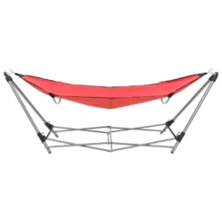 VidaXL Hangmat Met Inklapbare Standaard Rood -BBQ En Tuin Verkoop 3a1d074b0fbe4e97a806491b19858d06