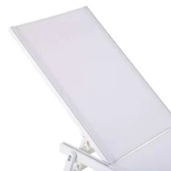 Beliani Tuinligstoel PORTOFINO - Wit Aluminium, Textiel -BBQ En Tuin Verkoop 3c3a988fa62949ae844141762d0456db