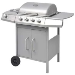 VidaXL Gasbarbecue 4+1 Kookzone Zilver -BBQ En Tuin Verkoop 4304d18f8f6e4402b1d0b68e67e3a13e