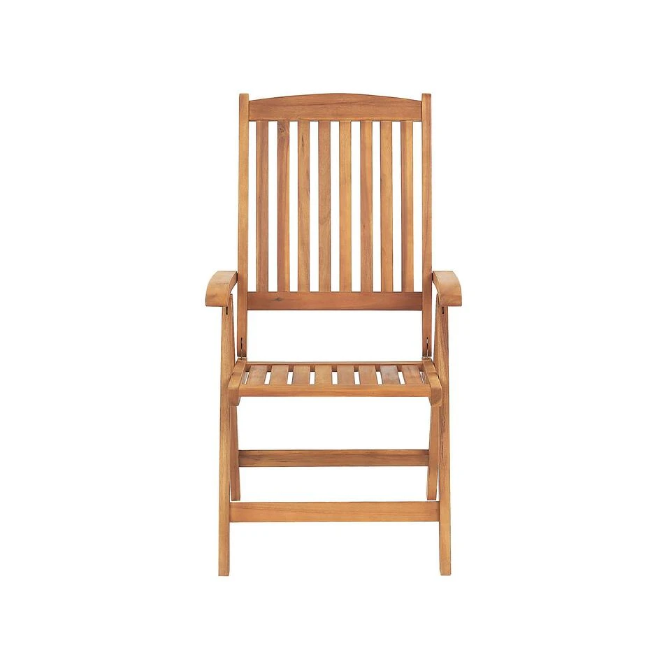 Beliani Tuinstoel JAVA - Lichte Houtkleur Acaciahout 4 Beliani Tuinstoel JAVA - Lichte Houtkleur Acaciahout - Image 4