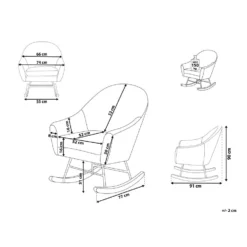 Beliani Schommelstoel OXIE - Grijs Fluweel -BBQ En Tuin Verkoop 4a5968871cb440dcb3a9f1d25773dbe5 1