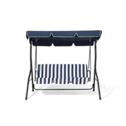 Beliani Schommelbank CHAPLIN - Blauw Staal -BBQ En Tuin Verkoop 56af0e318546486889a3f3c516276658
