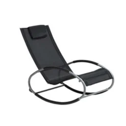 Beliani Tuinligstoel CAMPO - Zwart Polyester, Pvc -BBQ En Tuin Verkoop 583958d578ef4a0e907ecc742feda750