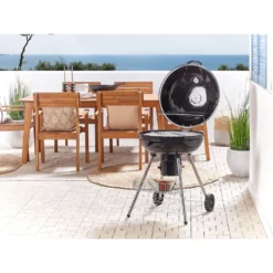 Beliani Houtskoolgrill MARAPI - Zwart Staal -BBQ En Tuin Verkoop 58c8bf38a4ba43d99b4e4cdc685728f3