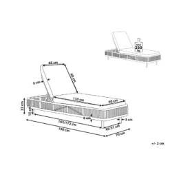 Beliani Tuinligstoel OSINI - Grijs Pe Rotan -BBQ En Tuin Verkoop 59b193ba3436436d8a7102588cbe632c