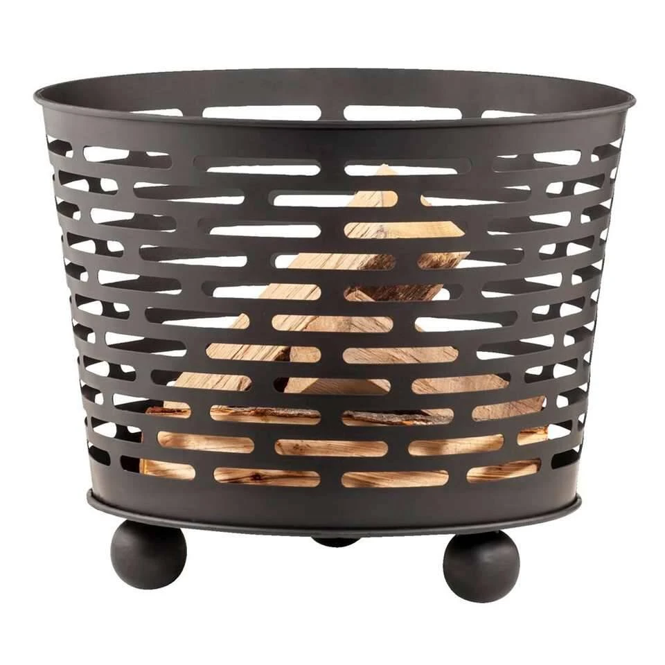 Koopman Vuurkorf Zwart 39 X 32 Cm Met 8kg Ovengedroogd Essenhout 2 Koopman Vuurkorf Zwart 39 X 32 Cm Met 8kg Ovengedroogd Essenhout - Image 2