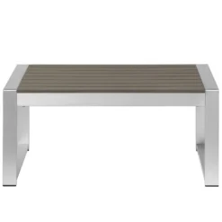 Beliani Salontafel SALERNO - Grijs Aluminium -BBQ En Tuin Verkoop 63cf8106a9114e31be8a2e0eabed1298