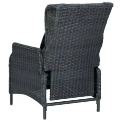 VidaXL Tuinstoel Verstelbaar Met Kussens Poly Rattan Donkergrijs -BBQ En Tuin Verkoop 65b64613ef88464e8ef563065688f1eb