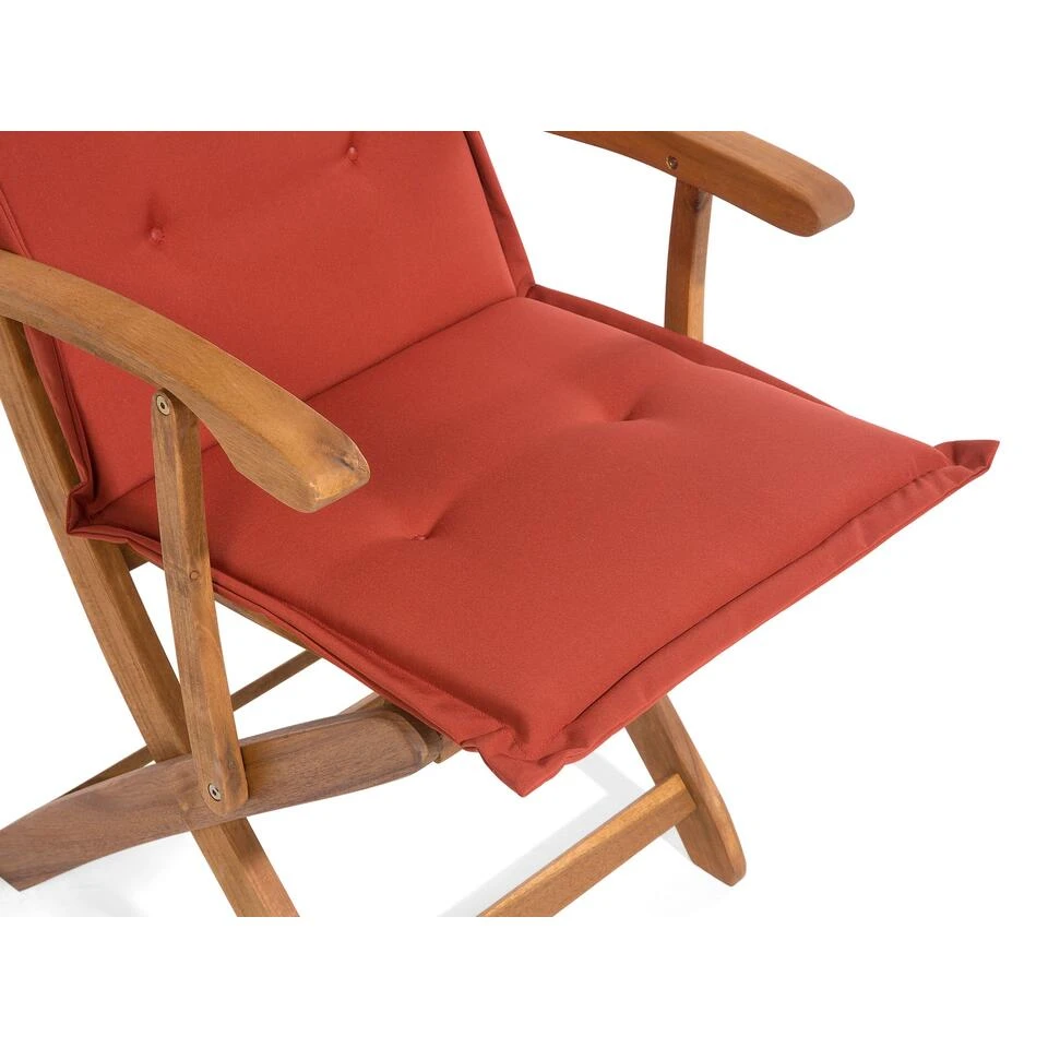 Beliani Tuinstoel MAUI - Lichte Houtkleur Acaciahout 4 Beliani Tuinstoel MAUI - Lichte Houtkleur Acaciahout - Image 4