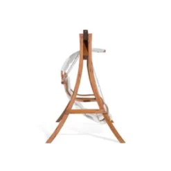 Beliani Schommelbank APRILIA - Donkere Houtkleur Larikshout -BBQ En Tuin Verkoop 6c5b1ce91bc049dca2887da71cb06d54