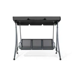 Beliani Schommelbank BOGART - Zwart Mesh -BBQ En Tuin Verkoop 6e735f3942be48868b781dd86579332d