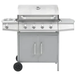 VidaXL Gasbarbecue 4+1 Kookzone Roestvrij Staal Zilverkleurig -BBQ En Tuin Verkoop 70e998055bf04f619445dc3db74c4bc8