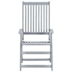 VidaXL Tuinstoelen 2 St Verstelbaar Massief Acaciahout Grijs -BBQ En Tuin Verkoop 74672dc1b00d4da6bbfccdd712eb0f00