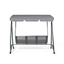 Beliani Schommelbank BOGART - Grijs Polyester -BBQ En Tuin Verkoop 766606de8d9a4888bd8ec4ce5d60903b