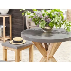 Beliani Eettafel OLBIA - Grijs Vezelcement -BBQ En Tuin Verkoop 7ea6331004944f34823aef67535bd929