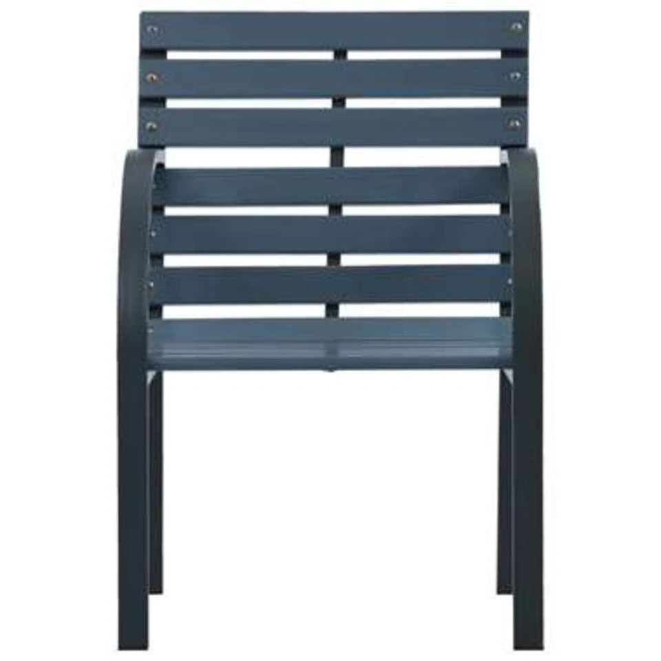 VidaXL Tuinstoelen 2 St Hout Grijs 3 VidaXL Tuinstoelen 2 St Hout Grijs - Image 3