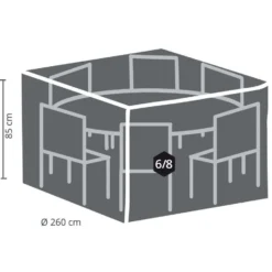 Outdoor Covers Premium Hoes Voor Ronde Tuinset - 260 Cm -BBQ En Tuin Verkoop 81010515 0200