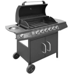VidaXL Gasbarbecue 6+1 Kookzone Zwart -BBQ En Tuin Verkoop 8506a1d4da8446019348e6c7f48b0c65