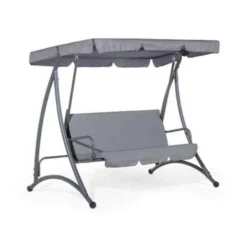 Beliani Schommelbank TEMPLE - Grijs Polyester -BBQ En Tuin Verkoop 87aea0cac16a4c22ad6557f83f7eb02d