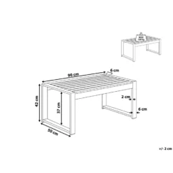 Beliani Salontafel SALERNO - Grijs Aluminium -BBQ En Tuin Verkoop 8a90de6000a44d92b771aaf2b9ab7dff