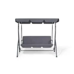 Beliani Schommelbank CHAPLIN - Grijs Polyester -BBQ En Tuin Verkoop 8cd63e9c1d5d43659847eac7064be23c