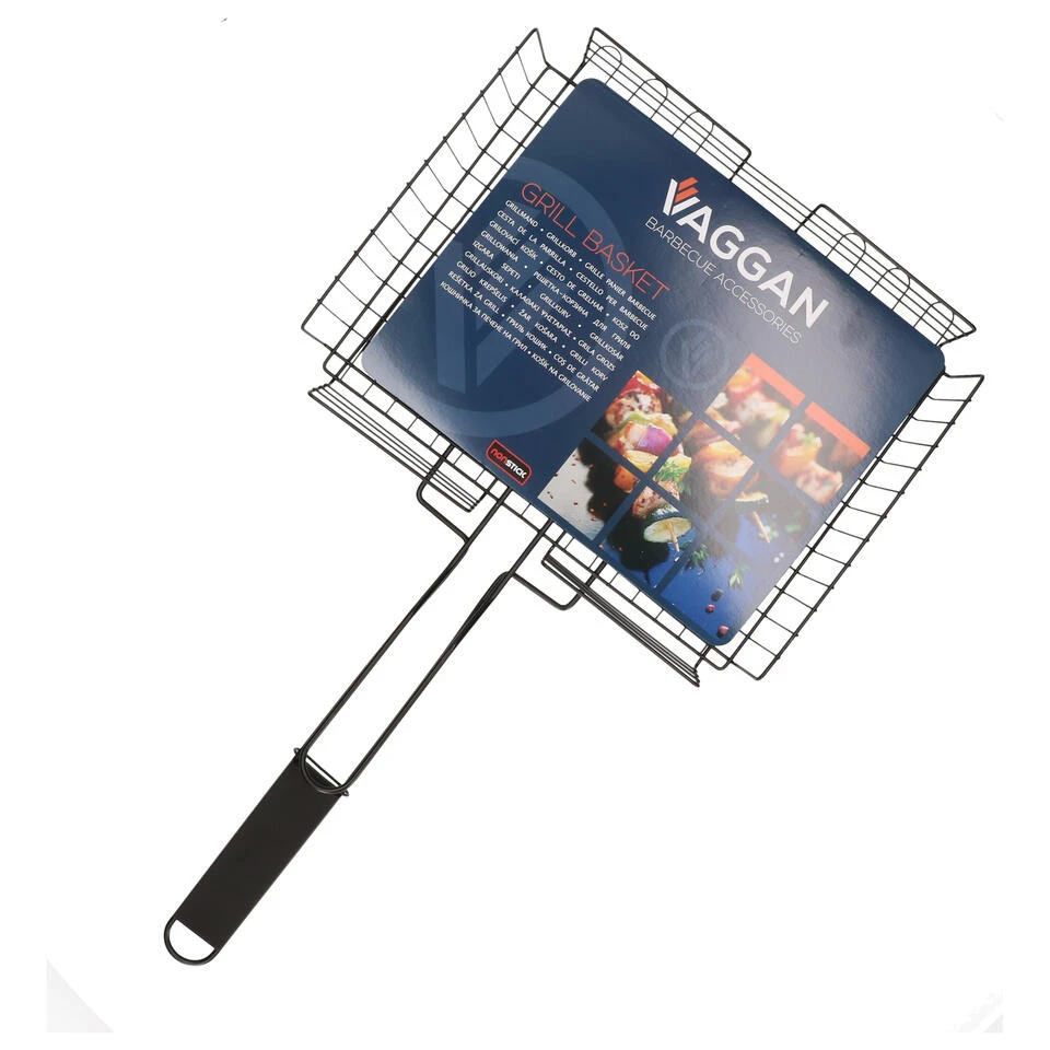 BBQ Collection Barbecue Rooster/mand Grill - Metaal/hout - 30 X 26 Cm 2 BBQ Collection Barbecue Rooster/mand Grill - Metaal/hout - 30 X 26 Cm - Image 2