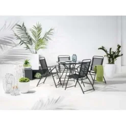 Beliani Tuintafel LIVO - Zwart Staal -BBQ En Tuin Verkoop 934caa025c6a480cb19c31754a577604