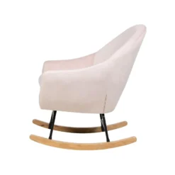 Beliani Schommelstoel OXIE - Roze Fluweel -BBQ En Tuin Verkoop 9550f70620fe4b2182e7fbb50303b596