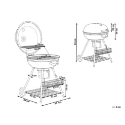 Beliani Houtskoolgrill MARAPI - Zwart Staal -BBQ En Tuin Verkoop 9bea0c2ce3a64878a8615e621238ccea