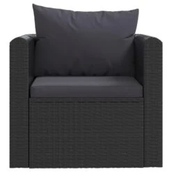 VidaXL Fauteuil Met Kussens Poly Rattan Zwart -BBQ En Tuin Verkoop 9c51a855bb8a40c78f0a6357ceb8619e