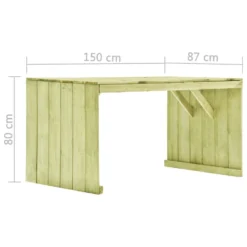 VidaXL Tuintafel 150x87x80 Cm Geïmpregneerd Grenenhout -BBQ En Tuin Verkoop 9e3ee9fb64454228940c84d704145926