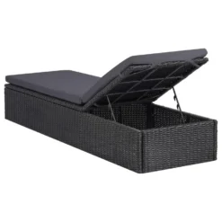 VidaXL Ligbed Poly Rattan Zwart En Donkergrijs -BBQ En Tuin Verkoop a2f2e6a573ae4007a81c6a84c4b3d135