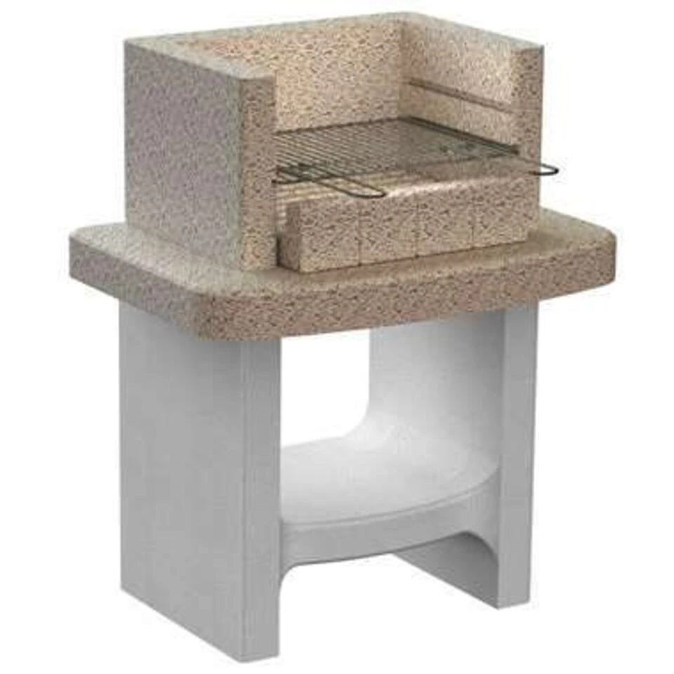 VidaXL Houtskoolbarbecue Met Plank Beton 2 VidaXL Houtskoolbarbecue Met Plank Beton - Image 2