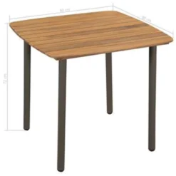 VidaXL Tuintafel 80x80x72 Cm Massief Acaciahout En Staal 7 VidaXL Tuintafel 80x80x72 Cm Massief Acaciahout En Staal -BBQ En Tuin Verkoop a4cf39dc84db42408768cdd6e1535f3e