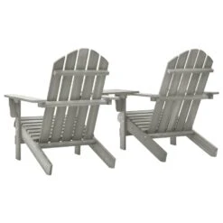 VidaXL Tuinstoelen Adirondack Met Tafeltje Massief Vurenhout Grijs -BBQ En Tuin Verkoop a635e23859af409faa81cca1def84438