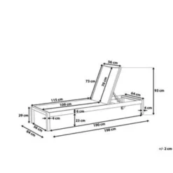 Beliani Tuinligstoel FOSSATO - Wit Aluminium, Textiel -BBQ En Tuin Verkoop a7067c0fc68640e4a73b3e92c9f866ff
