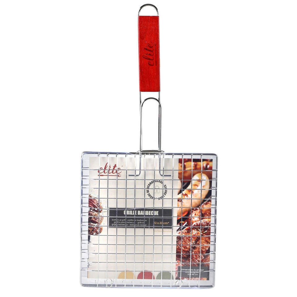 Elite BBQ Rooster - Klem Grill - Metaal/hout - 22 X 46 X 1 Cm 2 Elite BBQ Rooster - Klem Grill - Metaal/hout - 22 X 46 X 1 Cm - Image 2