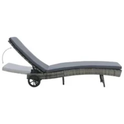 VidaXL Ligbed Met Wielen En Kussen Poly Rattan Antraciet -BBQ En Tuin Verkoop a8f00696a8e24d52b1289449f6c9d541