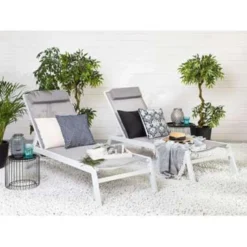 Beliani Tuinligstoel CATANIA - Grijs Polyester, Aluminium 6 Beliani Tuinligstoel CATANIA - Grijs Polyester, Aluminium -BBQ En Tuin Verkoop af4cd7f1a4a644149a5449bf22279ba6