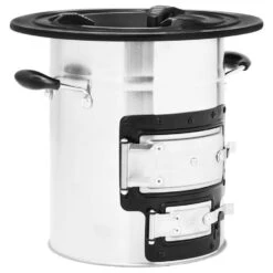 VidaXL Camping Houtkachel 51,5x35x30,5 Cm Roestvrij Staal Zilverkleur -BBQ En Tuin Verkoop b09b9ba9c0ab4cadb52532dd194909e2