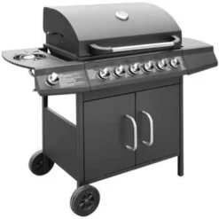 VidaXL Gasbarbecue 6+1 Kookzone Zwart -BBQ En Tuin Verkoop b2f9ee5b08de428a9f25f91a472c4e0b